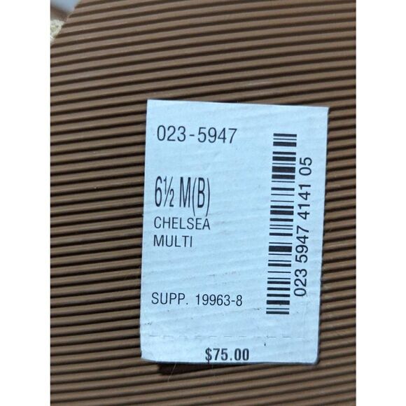 N by Nicole Miller Women's Tan Sandal Leather Side Leopard Print Heel Size 6.5M - Picture 7 of 8